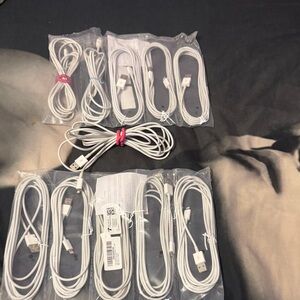 White USB Charging Cables for  iPhones